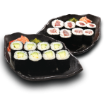 Mini Avo, cucumbr, salmon Roll